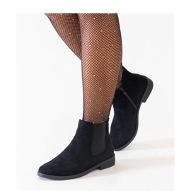Stivaletti classici neri con inserto elastico in eco-suede Maiza - Solea nero 1