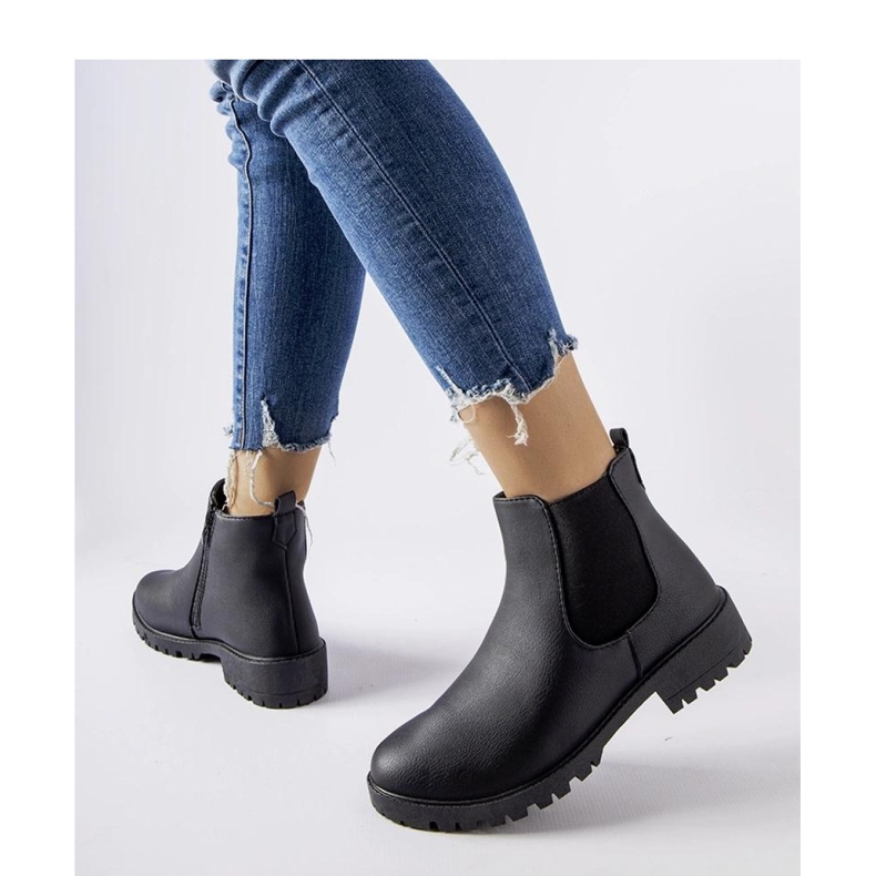 Stivaletti casual classici neri realizzati in ecopelle Sabre - Solea nero 1