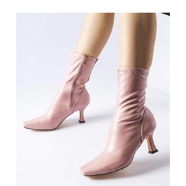 Stivaletti rosa con tacco basso di Luisella - Solea 1
