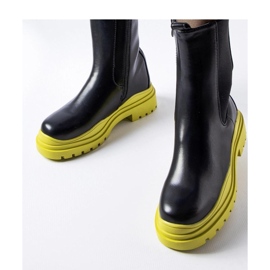 Stivaletti neri con suola colorata di Delebio - Solea nero 2