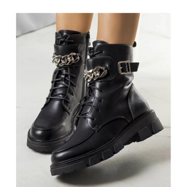 Scarponcini da trekking neri e isolati nero 2