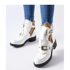 Stivaletti bianchi con ritagli bianca 1