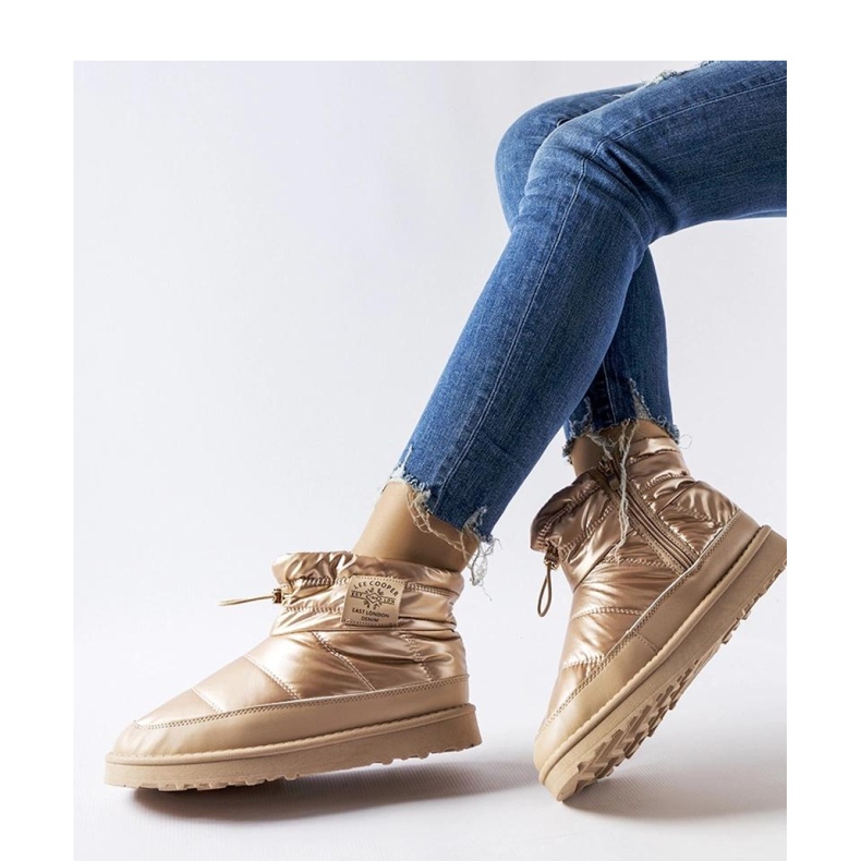 Stivali da neve con cerniera dorata Lee Cooper LCJ-23-44-1965L d'oro 1