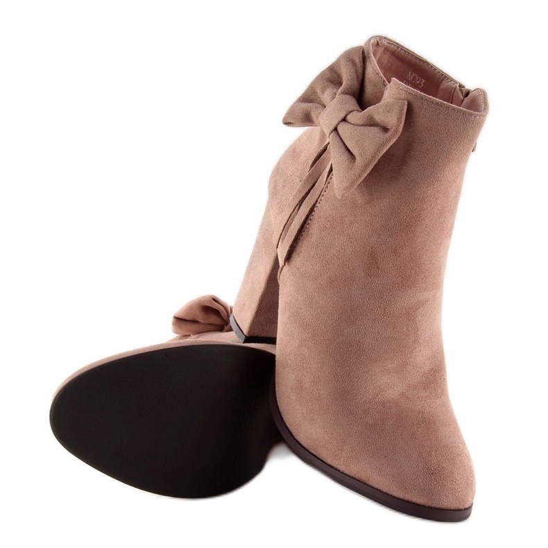 Stivali a tacco alto con fiocco rosa nc93 Pink multicolore 2