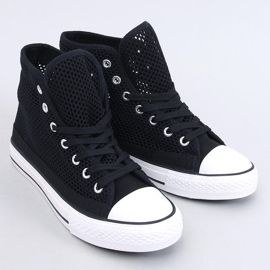 Sneakers alte traforate Nere nero 1