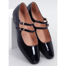 Ballerine Mary Jane nere in vernice nero 1