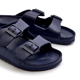 News Infradito da uomo in schiuma leggera con fibbie, Avatara blu navy 4