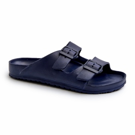 News Infradito da uomo in schiuma leggera con fibbie, Avatara blu navy 5