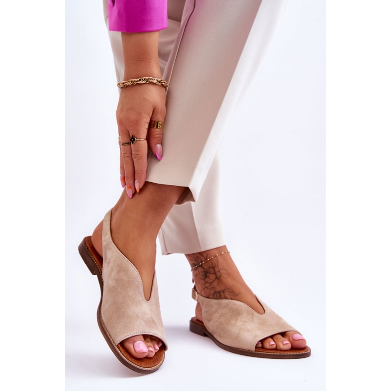 Sandali Lewski 3220/X in camoscio Beige 1