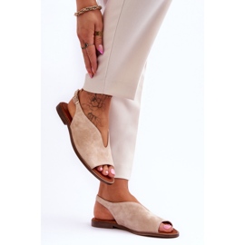Sandali Lewski 3220/X in camoscio Beige 2