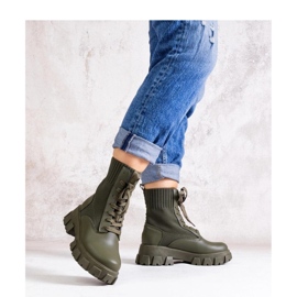 Stivaletti verdi con tomaia elastica Zogba - Solea verde 1
