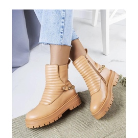Stivaletti isolanti beige con catena di Pareda - Solea 1