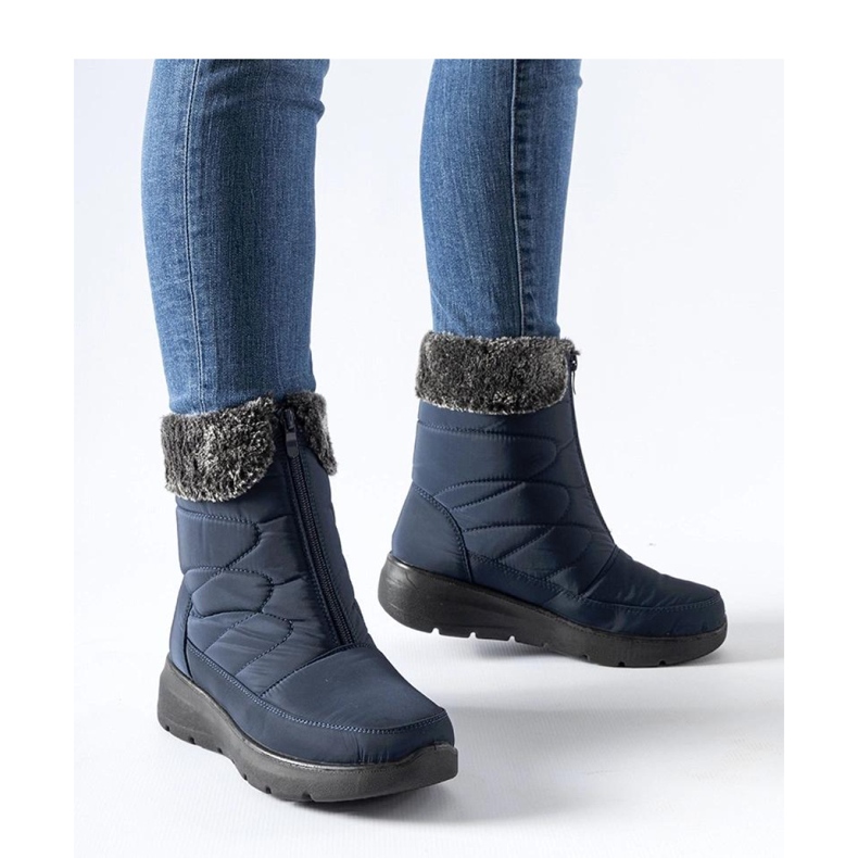Stivali da neve con zeppa blu navy di Brownton - Solea 1