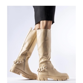 Stivali bassi beige con catena Armand - Solea 1