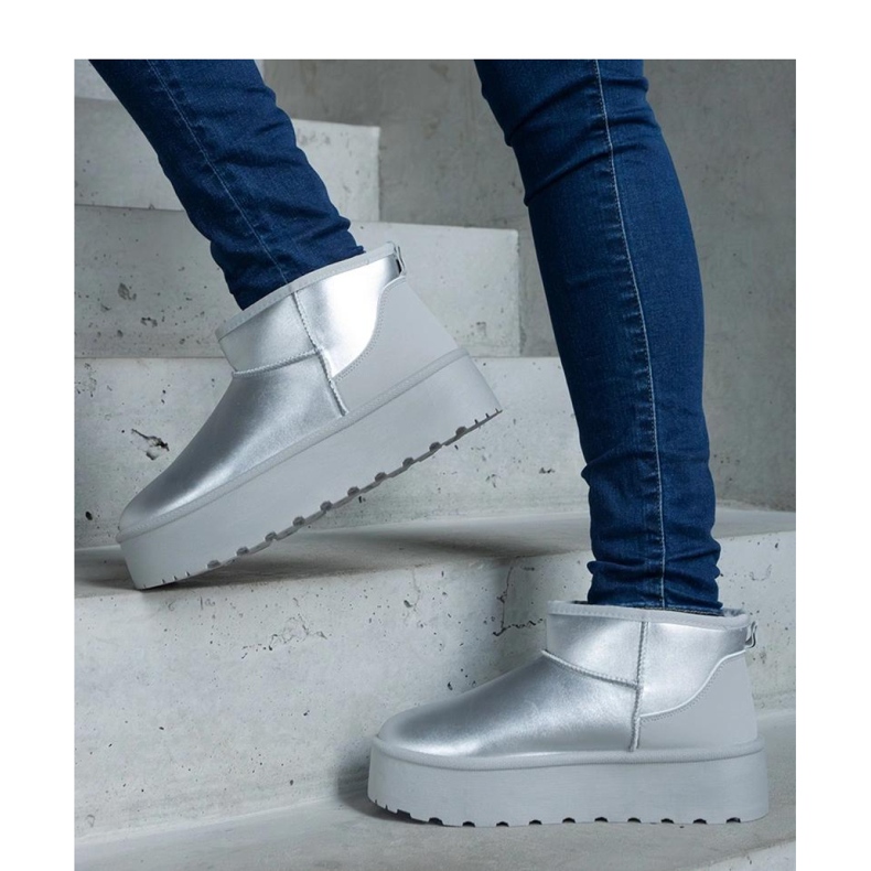 Doposci bassi argento sulla piattaforma Lianda - Solea grigio 1