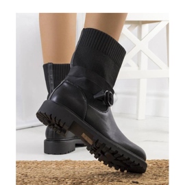 Stivaletti neri con tomaia elastica Ricky - Solea nero 1