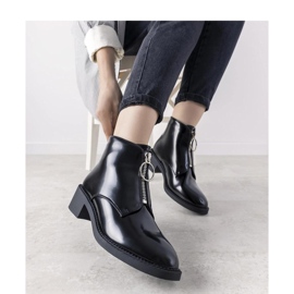 Stivaletti neri con cerniera Grunge - Solea nero 1
