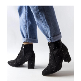 Stivaletti neri con strass, eco suede Suvi - Solea nero 1