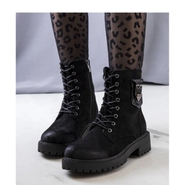 Trapper in pelle scamosciata nera nero 1