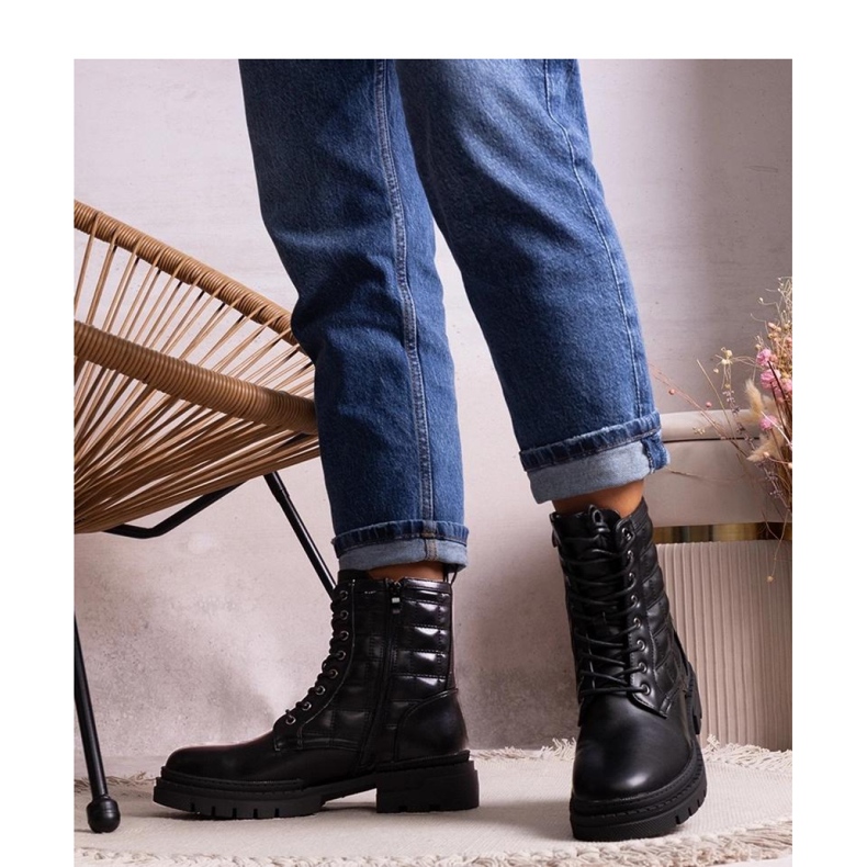 Sneakers trapuntate nere nero 1