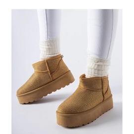 Doposci marroni con zirconi marrone 1