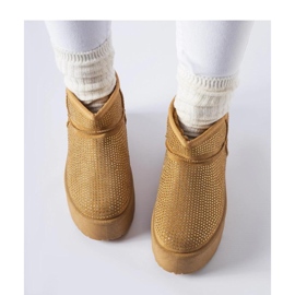 Doposci marroni con zirconi marrone 2