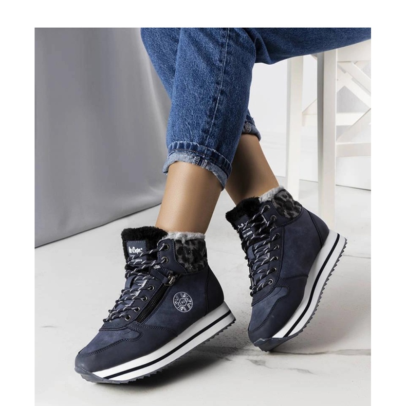 Stivali blu navy LCJ-22-31-1450L Lee Cooper 1