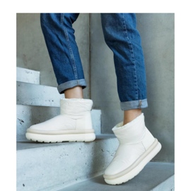 Caldi stivali da neve beige con plateau 2