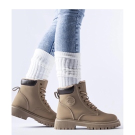 Stivali isolanti beige marrone 1