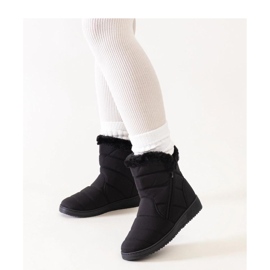 Doposci neri decorati con pelliccia nero 1