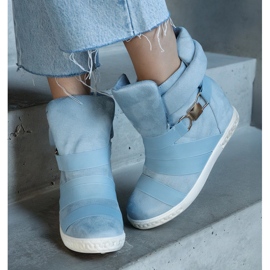 Sneakers con zeppa blu 1