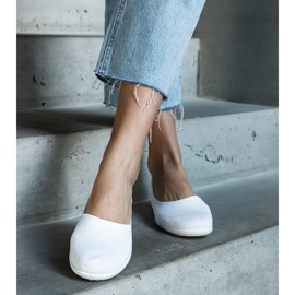 Ballerine in tessuto bianco 1