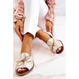 Ballerine Modello Nicole 2660/004 Bianco/Oro d'oro 2