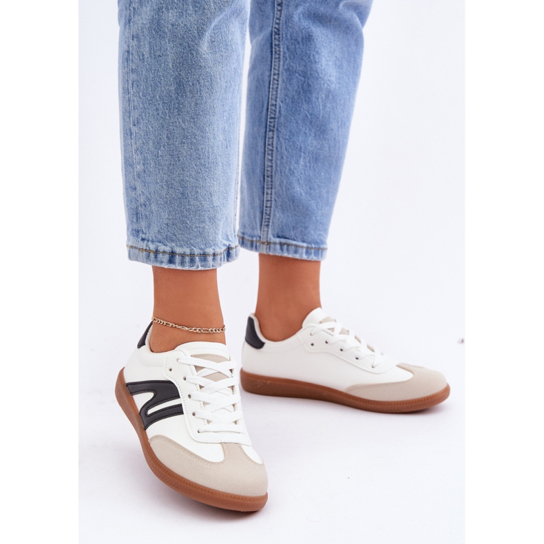 Scarpe Sportive Stringate 7112 Bianco/Nero 1