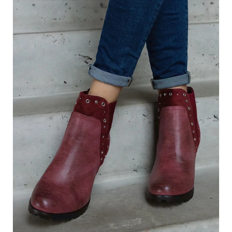 Stivaletti isolanti bordeaux rosso 1