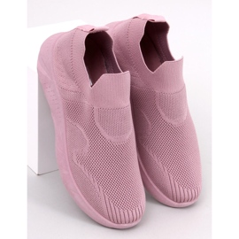 Scarpe sportive a calzino rosa 1