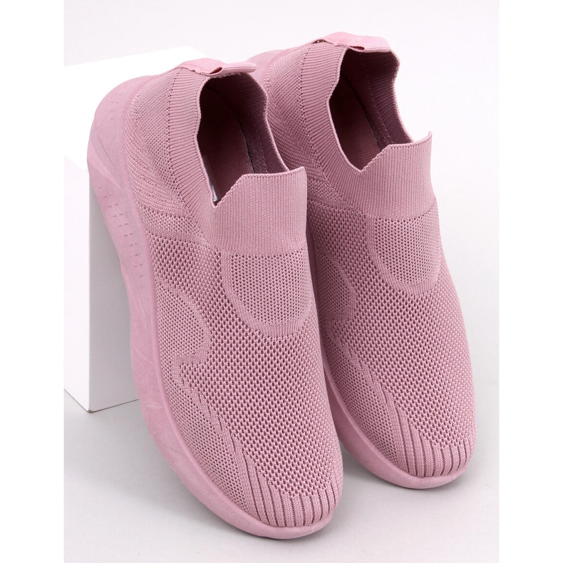 Scarpe sportive a calzino rosa 1