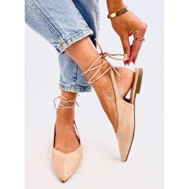 Ballerine nude stringate beige 2