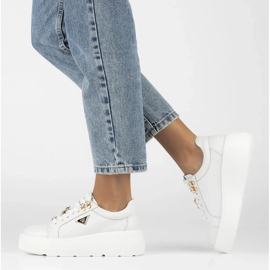 Filippo DP6382/24 Wh sneakers in pelle, bianco 2