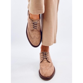 Tacchi alti oxfords kaki beige 1