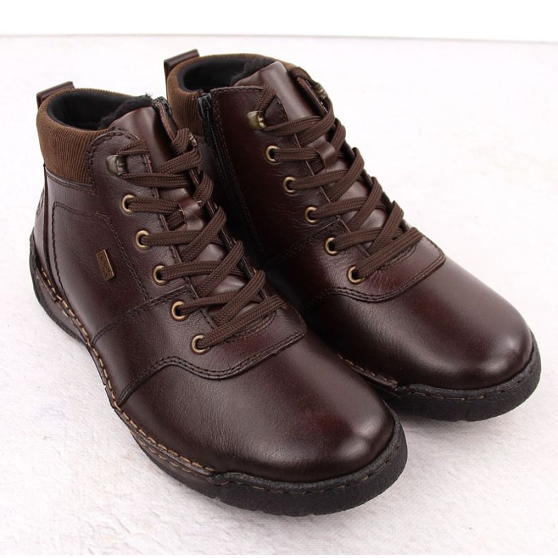 Stivali da uomo isolati con lana Rieker RKR747 Brown marrone 2