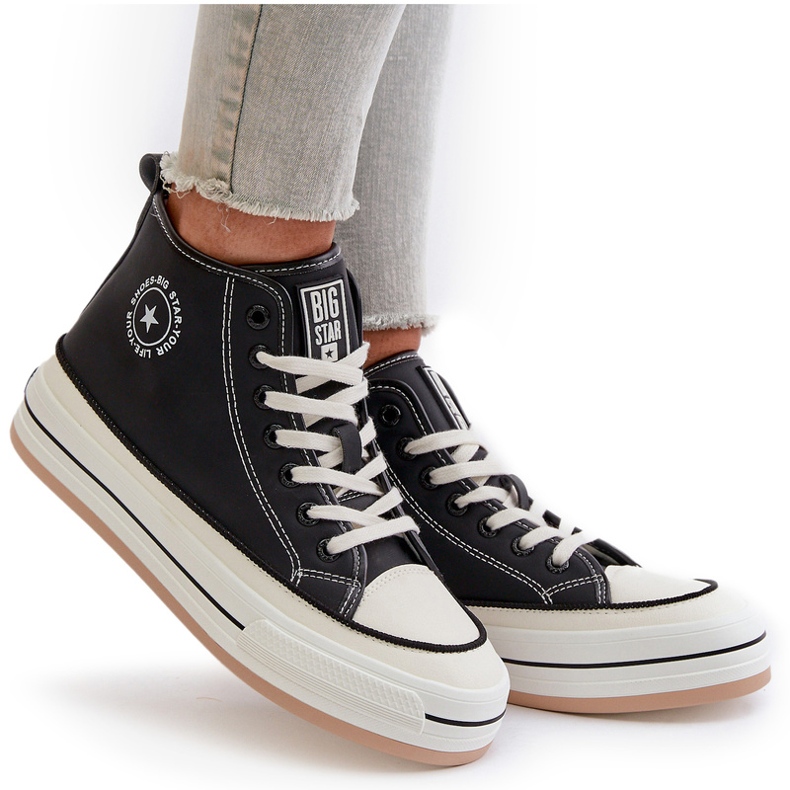 Sneakers da donna isolate sulla piattaforma in ecopelle Big Star OO274062 Nero 5