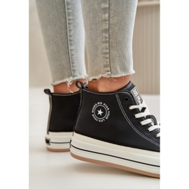 Sneakers da donna isolate sulla piattaforma in ecopelle Big Star OO274062 Nero 3