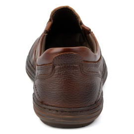 Olivier Scarpe da uomo in pelle inserite 7152dt marrone 1