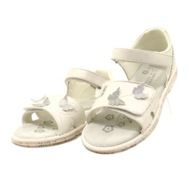 Sandali in velcro per ragazze in Butterflies American Club XD58/22 White bianco 3