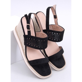 Sandali espadrillas con zeppa neri nero 1