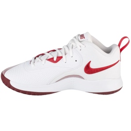 Scarpe da pallavolo Nike Hyperset 2 FQ7070-106 bianche/rosse bianco 1