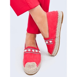 Espadrille da donna con conchiglie e zirconi arancione arancia 1
