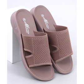 Flip openwork femminile Flip morbido kaki beige 1