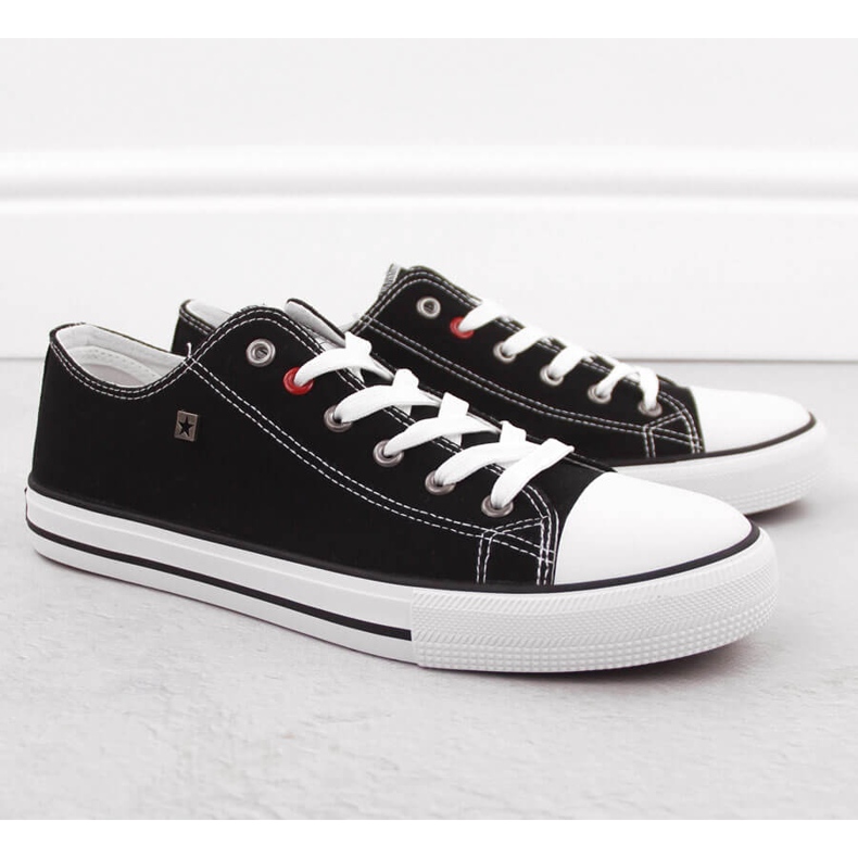Sneakers da uomo in tessuto nero Big Star NN174300 1